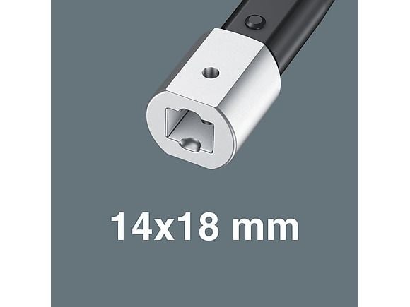 Wera 7780, Torque wrench end fitting, Sølv, 1 stykker, Chromium-Vanadium Steel (Cr-V)