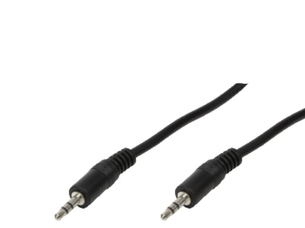 LogiLink 3.5mm - 3.5mm, 0.2m, 3.5mm, Hankjønn, 3.5mm, Hankjønn, 0,2 m, Sort