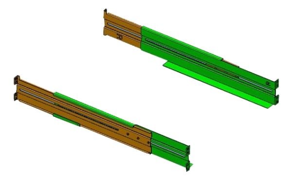 PowerWalker RK7, jalustakisko, 1U, 38,1 mm, 4,45 cm, 2 kpl, 1,65 kg