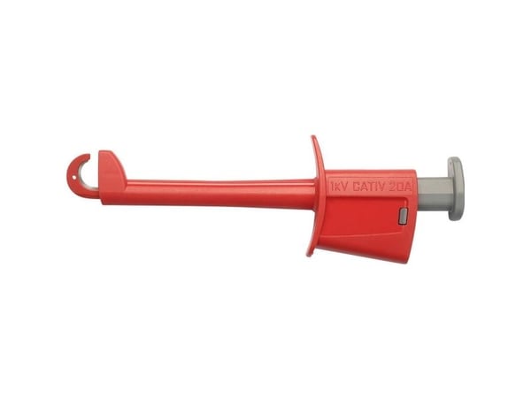 Schützinger SKPS 8341 Ni/RT säkerhetsklämtestspets anslutning 4 mm röd