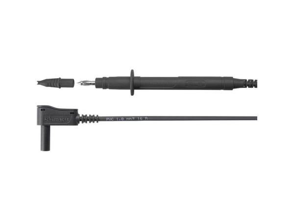 Schützinger SPL 7312 Ni / 1 / 100 / SW Turvatestausjohto [liitin 4 mm - testikärki] Musta 1 kpl