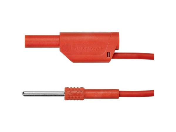 Schützinger AL 8323 / 1 / 100 / RT Adapterledning [Stik 4 mm - Stik 4 mm] Rød 1 stk
