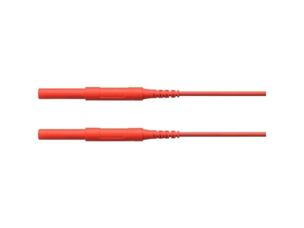 Schützinger HSPL 8568 / AWG16 / 50 / RT Sikkerhedsprøveledning [Stik 4 mm - Stik 4 mm] Rød 1 stk
