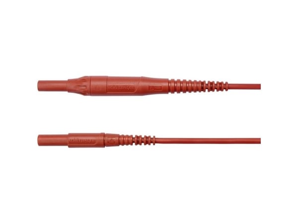 Schützinger MSFK B441 / 1 / 100 / RT Prøveledning [Stik 4 mm - Stik 4 mm] Rød 1 stk