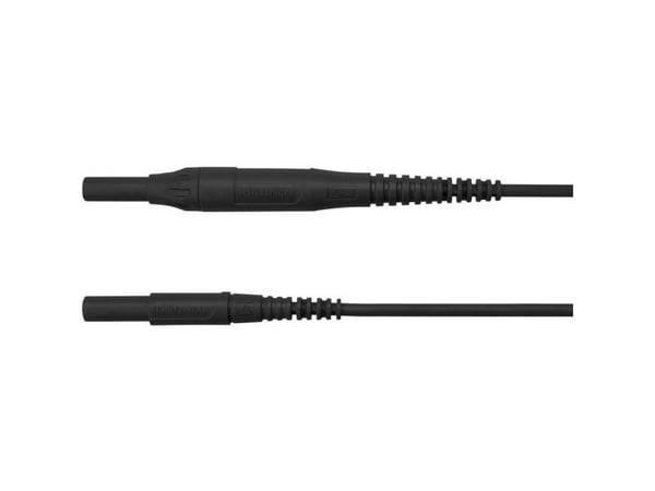 Schützinger MSFK B441 / 1 / 200 / SW testkabel [4 mm banan till 4 mm banan] 2 m svart (1 st)