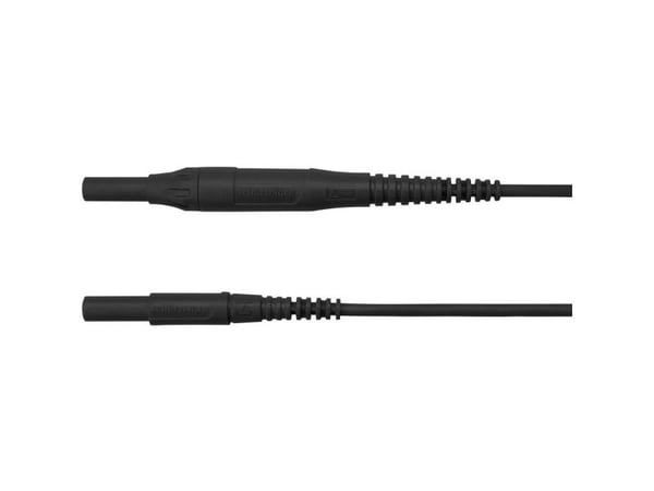 Schützinger MSFK B441 / 1 / 100 / SW Prøveledning [Stik 4 mm - Stik 4 mm] Sort 1 stk