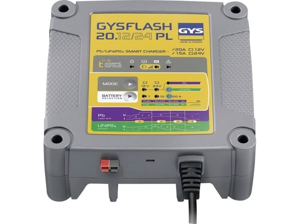 GYS FLASH 20.12/24 PL 026049 Automaattilaturi 12 V, 24 V 7 A, 15 A, 20 A 7 A, 15 A (026049)
