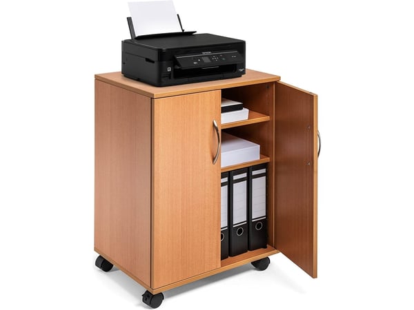 Durable 3115-47, Multimediatralle, Tre, Melamine, 30 kg, 2 hyller, 4 hjul