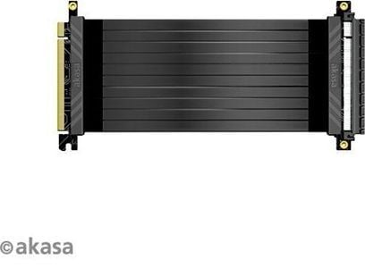 Akasa RISER BLACK X2, Premium PCIe 3.0 x 16 Riser cable,20CM, 180° PCIe 3.0 x16 Female, 180° PCIe 3.0 x16 Male