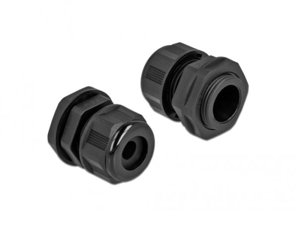 DeLOCK 60365, Musta, Muovi, 2 kpl, PG16, 9 mm, IP68