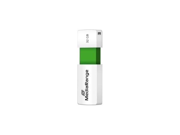 MediaRange - USB-flashstasjon - 32 GB - USB 2.0 - hvit, grønn