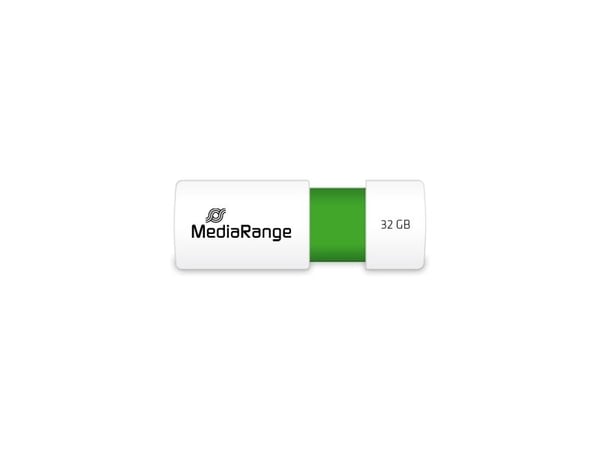 MediaRange - USB-flashstasjon - 32 GB - USB 2.0 - hvit, grønn