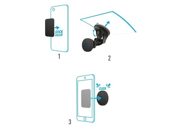 Mobilis U.FIX Universal Car Navigation Kit - Magnetisk holder for mobiltelefon