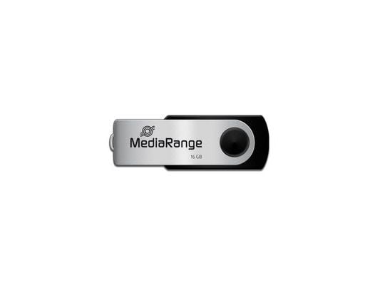 MediaRange - USB-flashstasjon - 16 GB - USB 2.0 - svart, grå (en pakke 3)