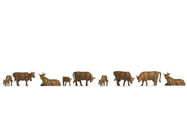 NOCH Cows, Brown, N (1:160), Ruskea