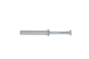 Fischer 050395, Skrue- og veggpluggsett, Nylon, Sinkbelagt stål, Pozidriv, PZ2, 30 mm