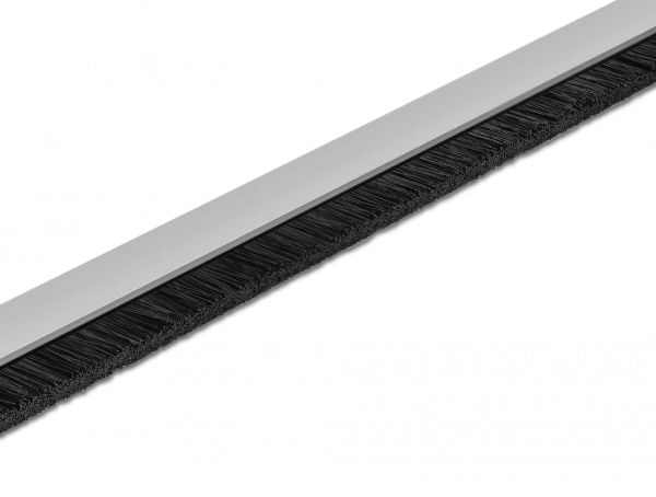 Delock børstelister 20 mm med aluminiumsprofil rett - lengde 1 m