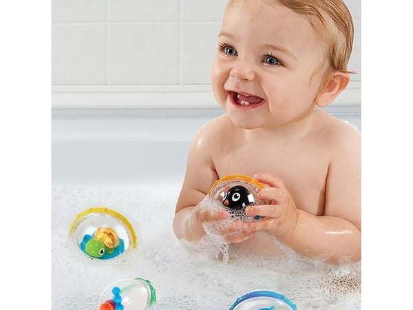 Munchkin Float & Play Bubbles, Turtle, Badedyr, Gutt/Jente, 0,4 år, Blå, Grønn, Rød, Gult