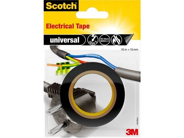 3M 4401BLA, 1 styck, Svart, PVC, 6000 V, 10 m, 15 mm