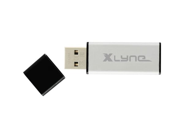 xlyne ALU, 4 GB, USB A-tyyppi, 2.0, 8 MB/s, Suojus, Musta, Hopea