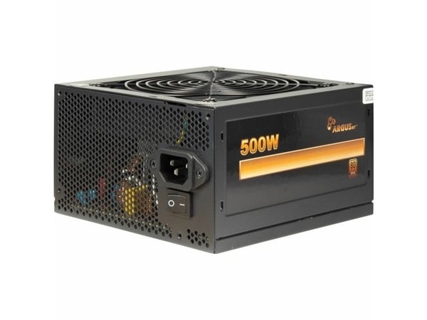 Argus BPS-500 - Nätaggregat (intern) - ATX12V 2.4 - 80 PLUS Bronze - AC 100/240 V - 500 Watt - aktive PFC