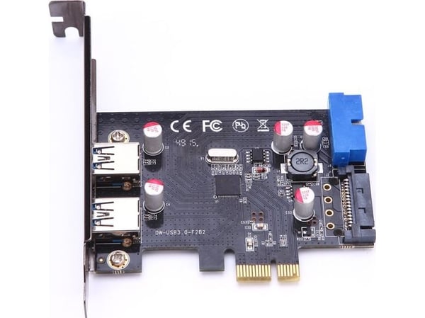 MicroConnect - USB-adapter - PCIe 2.0 - USB 3.0 x 2 + USB 3.0 (intern) x 2