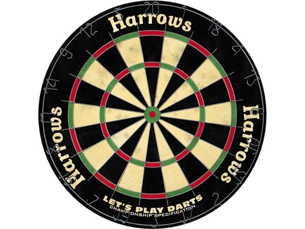 Harrows Darts Lets Play Darts, Dartboard, Musta, Vihreä, Punainen, Keltainen, Harjas, Aikuinen, 6 kpl Harrows Darts Lets Play Darts, Dartboard, Musta, Vihreä, Punainen, Keltainen, Harjas, Aikuinen, 6 kpl