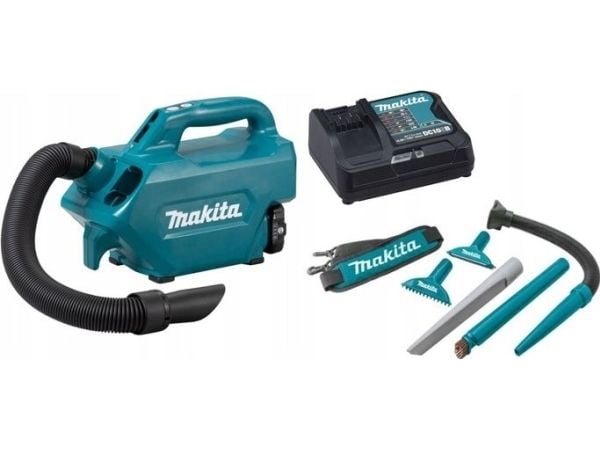 Makita CL121DSM, Tørr, 1300 l/min, Støv pose, Grønn, 0,5 l, Batteri