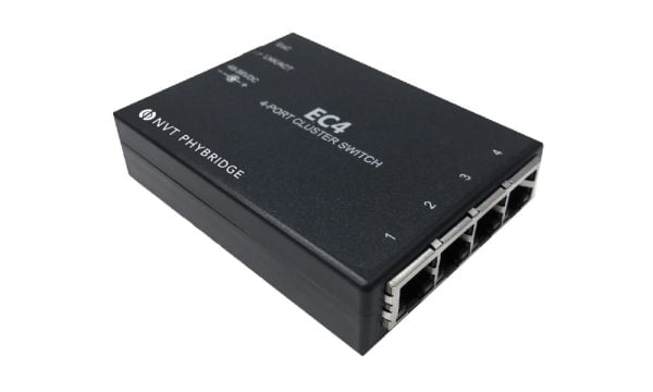 Phybridge EC4, Nopea Ethernet, 10,100 Mbit/s, 10/100, IEEE 802.3, IEEE 802.3at, IEEE 802.3u, Täysi, Musta