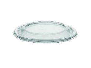 Plastlåg DeliGreen Ø129x16 mm Rund Flad RPET Klar,12 ps x 42 stk/krt
