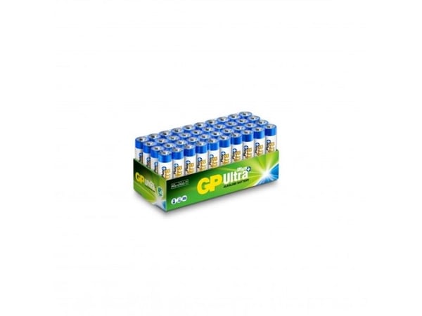GP Ultra Plus Alkaline Battery, Size AAA, 24AUP/LR03, 1.5V, 40-pack