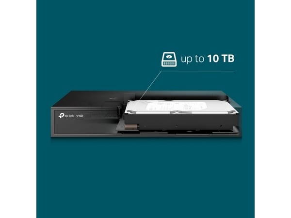 TP-Link VIGI NVR1008H, 8 kanaler, 1920 x 1080 piksler, 4 kanaler, 1080p, 1920 x 1080, 1280 x 720, 1440 x 900, 1280 x 1024, 80 Mbit/s