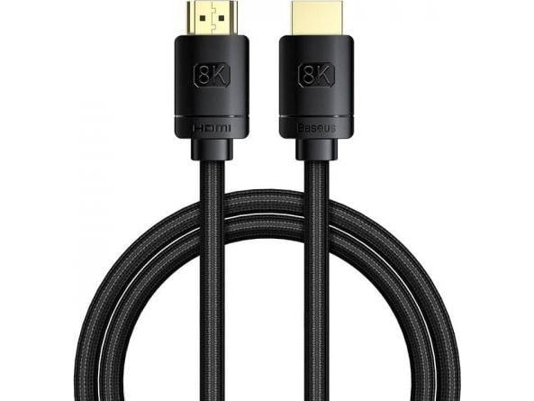 BASEUS - HDMI-kabel - HDMI hann til HDMI hann - 1 m - svart - 4K 120 Hz støtte, 8 K 60 Hz (7680 x 4320) støtte, 2K 144Hz støtte
