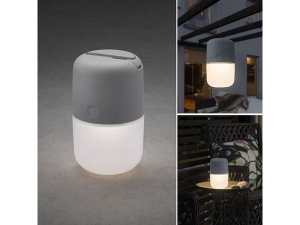 Konstsmide 7805-302, Grå, gårdsplass, inngangsparti, hage, terrasse, veranda, 1 W, LED, Solar, 195 mm