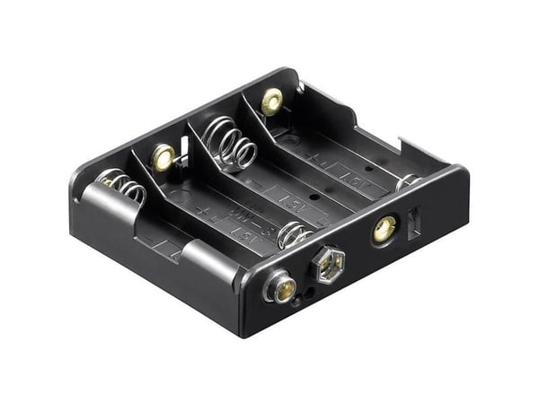 Goobay 81466 batteriholder 4x R6 (AA) trykknapp-tilkobling (L x B x H) 61,7 x 56,6 x 15,5 mm