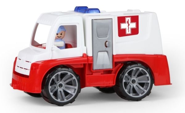 Lena TRUXX 04446, Rekka, Ambulance, Sisä- ja ulkotila, 2 vuosi/vuosia, Muovi, Punainen, Valkoinen