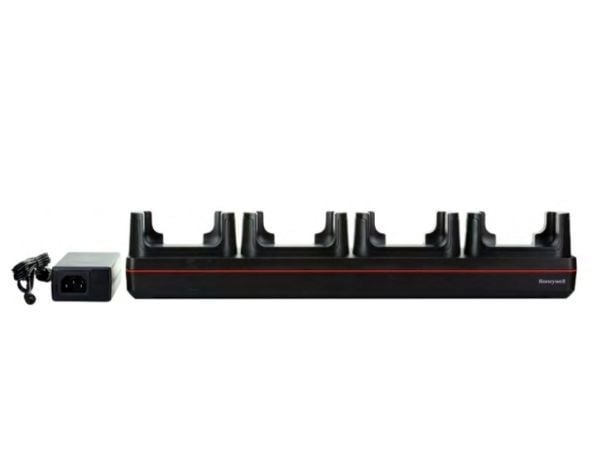 Honeywell - Ladestativ + AC-strømadapter - 4 utgangskontakter - Europa - for Honeywell CT40 XP, CT45, CT45 XP; Dolphin CT40