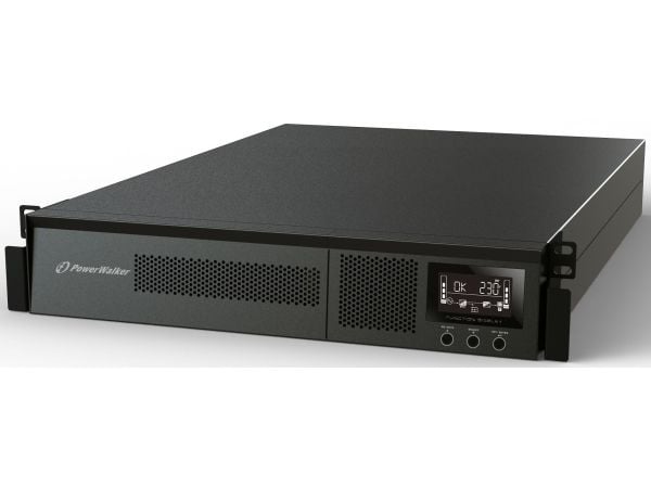 PowerWalker VFI 2000 RMG PF1, Dobbeltkonvertering (Online), 2 kVA, 2000 W, Sinus, 110 V, 300 V