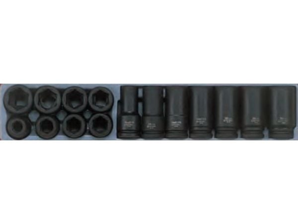 Teng Tools slagnøkkelsett 6-kant 3/4? 19–36 mm 15 deler (122080104)