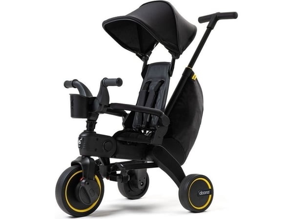 Doona Liki Trike S5 5in1 kokoontaitettava kolmipyörä, musta