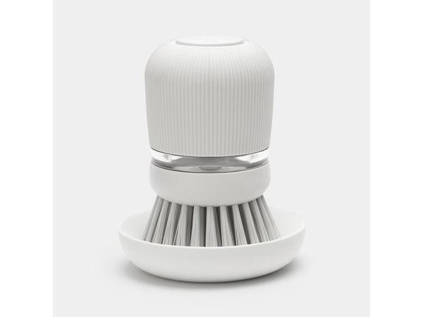 Brabantia - Soap dispensing dish brush - polyester - ljusgrå