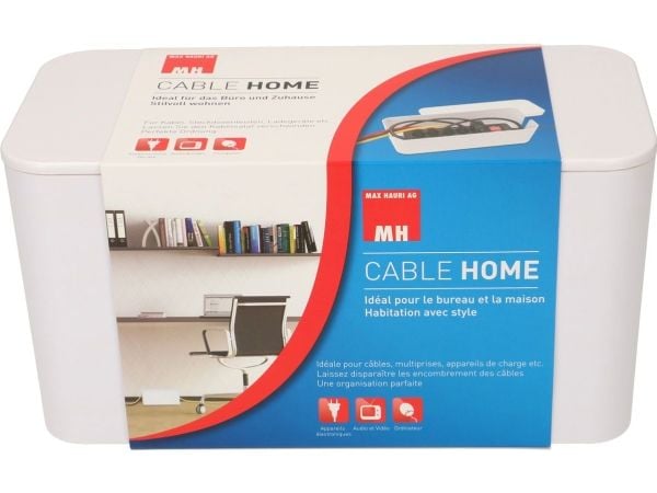 Max Hauri AG Cable Home Cable Facility Box, Kabeldosa, Golv, Plast, Vit