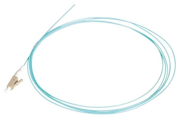Lanview Easy Strip - Grisehale - LC/UPC-multimodus (hann) - 2 m - 0.9 mm - fiberoptisk - simpleks - 50 / 125 mikroner - OM3 - akvamarin