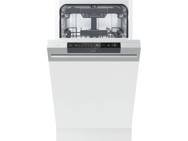 Gorenje GI 561 D 10 S EB, Halvintegrerad, Slimline (45 cm), Silver, Knappar, Rostfritt stål, 11 kuvert