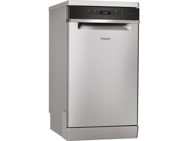 Whirlpool WSFO 3O23 PF X, Frittstående, Slimline (45 cm), Rustfritt stål, Svart, Knapper, Sensor, LED