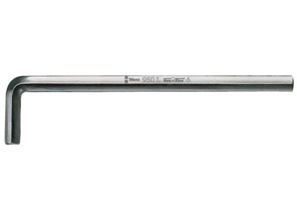 Wera 05021645001, L-formet hexnøkkel, Metrisk, 12 mm, Kromfarget, 25 cm, 4,5 cm