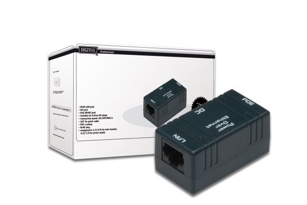 DIGITUS Professional Passiivinen PoE seinäkiinnitysrasia DN-95002 - Strøminjektor