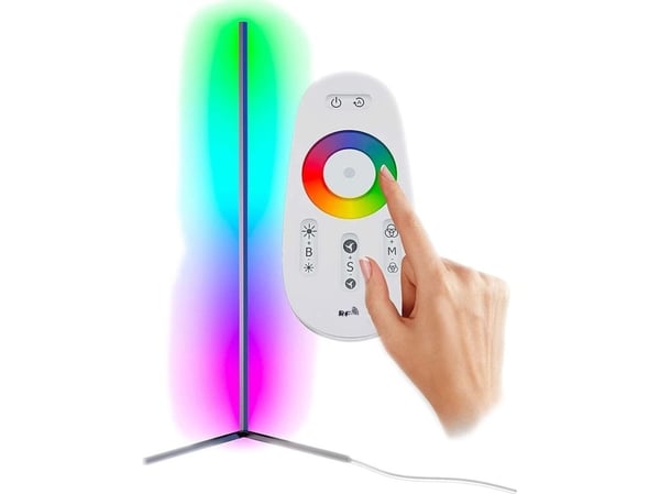 Mozos hjørne gulvlampe LC-RGB LED svart