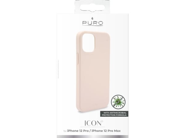 PURO Icon, Suojus, Apple, iPhone 12/12 Pro, 15,5 cm (6.1"), Vaaleanpunainen