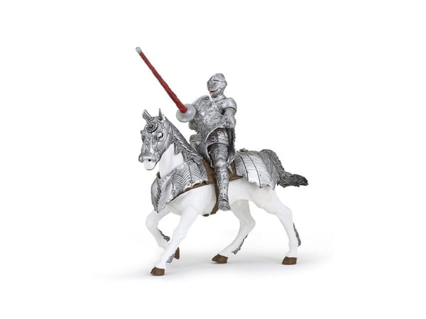 Papo Horse in armour, 3 År, The Medieval Era, Grå, Vit, PVC